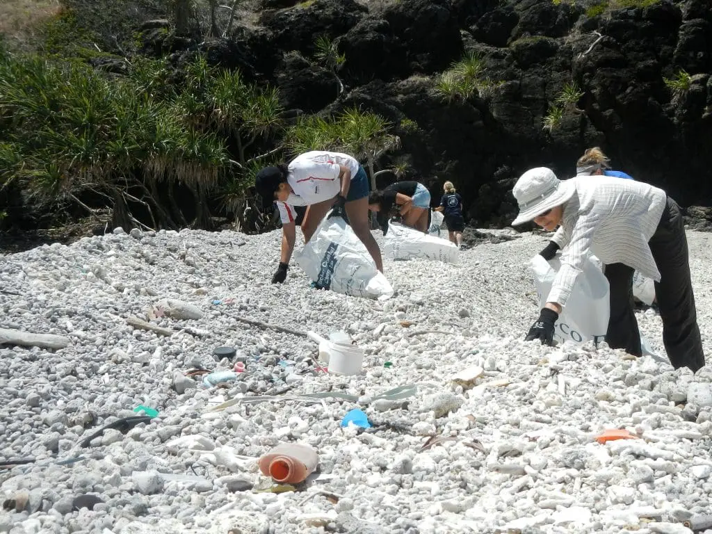 plastic clean up beach ocean australia